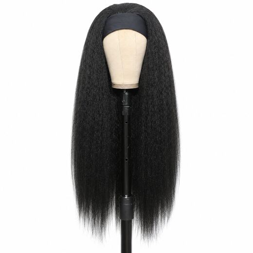 headband头巾假发女士yaki冰丝发带长直头套