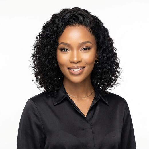 100% Brazilian Human Hair 13x4 Lace Frontal Water Wave Bob Wig