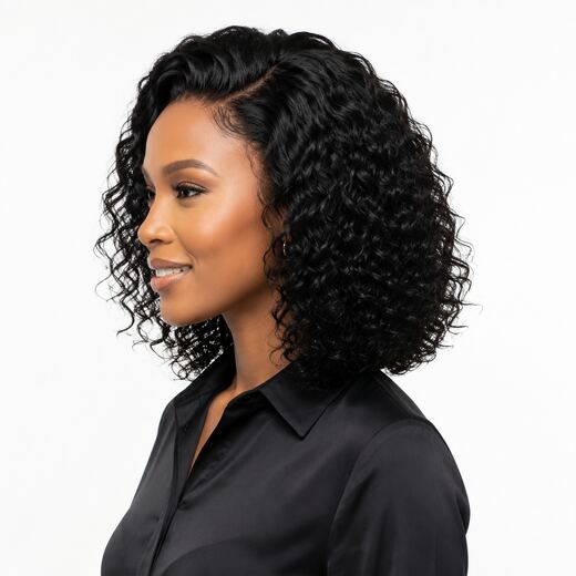 100% Brazilian Human Hair 13x4 Lace Frontal Water Wave Bob Wig