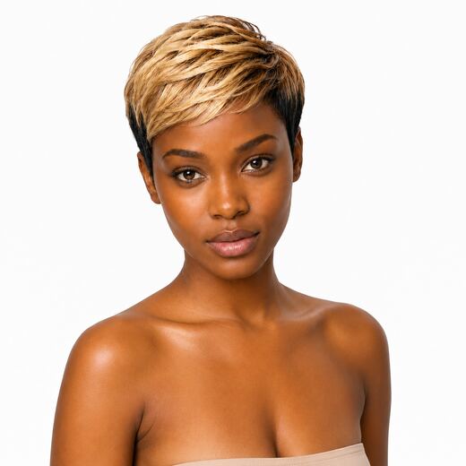 Platinum Blonde Synthetic Pixie Lace Wig