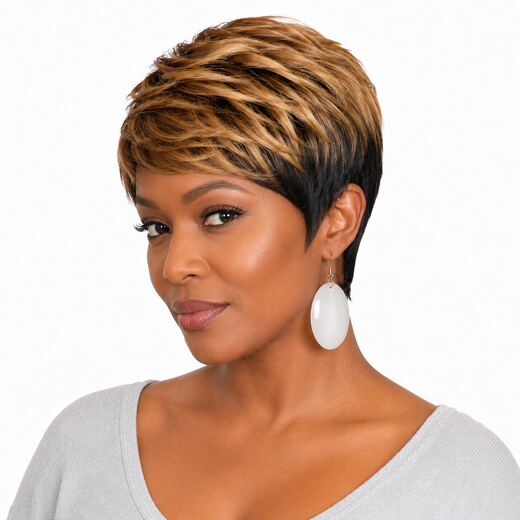 Platinum Blonde Synthetic Pixie Lace Wig
