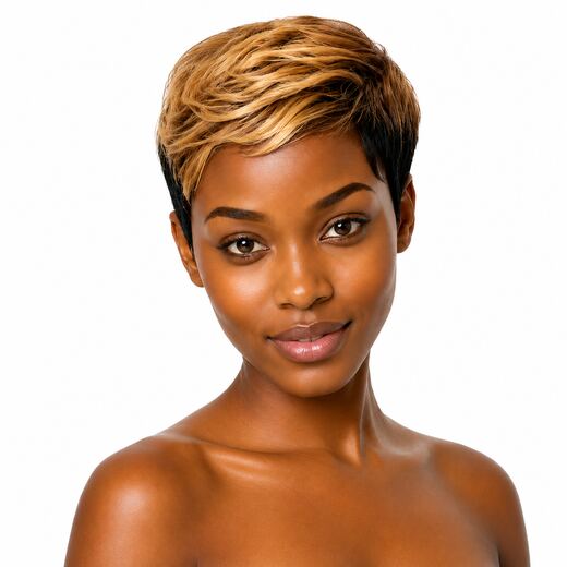 Platinum Blonde Synthetic Pixie Lace Wig