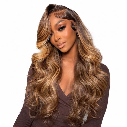 26 Inch Piano Colour 13x4 Lace Wig with a Rose Breathable Inner Cap