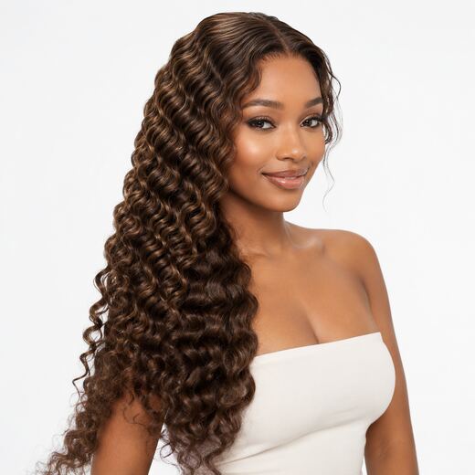 28 Inch Piano Colour 13x6 Lace Wig with a Rose Breathable Inner Cap