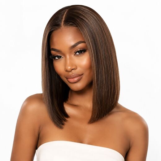 14 Inch Piano Colour 6x6 Lace Wig with a Rose Breathable Inner Cap