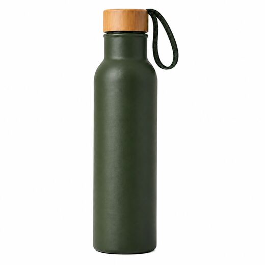 500ml Vacuum Insulated Stainless Steel Water Bottle with Bamboo Lid