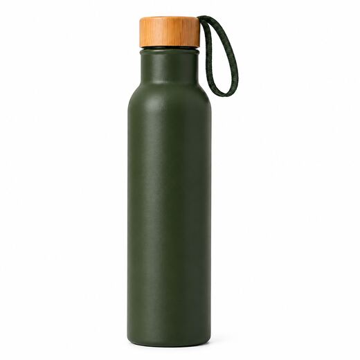 500ml Vacuum Insulated Stainless Steel Water Bottle with Bamboo Lid