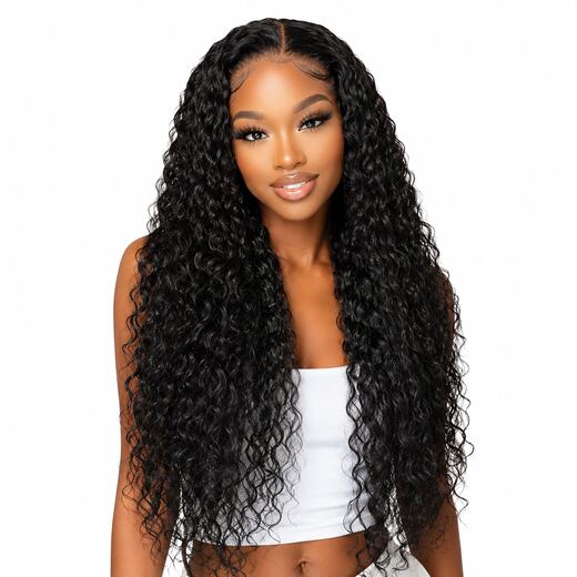 26 Inch Black Afro Curly 13x4 Lace Front Synthetic Hair Wig for Daily Wear
