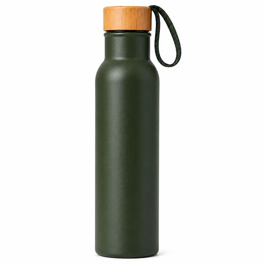 500ml Vacuum Insulated Stainless Steel Water Bottle with Bamboo Lid