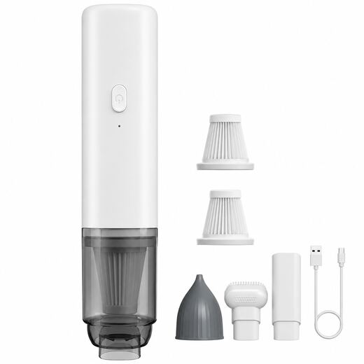 60W Cordless Wet & Dry Handheld Car Vacuum Cleaner, White