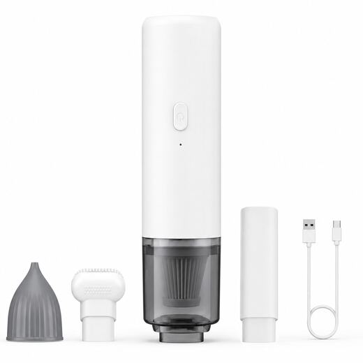 60W Cordless Wet & Dry Handheld Car Vacuum Cleaner, White