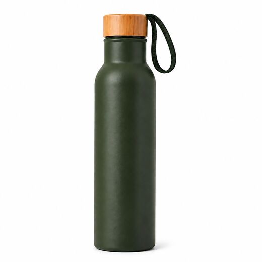 500ml Vacuum Insulated Stainless Steel Water Bottle with Bamboo Lid
