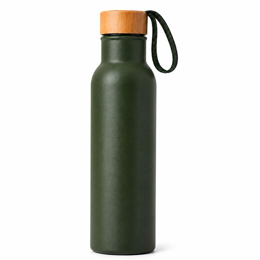 500ml Vacuum Insulated Stainless Steel Water Bottle with Bamboo Lid